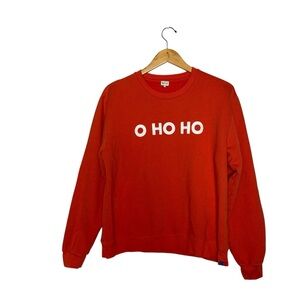 KULE The Raleigh O HO HO Orange Sweatshirt Size Large